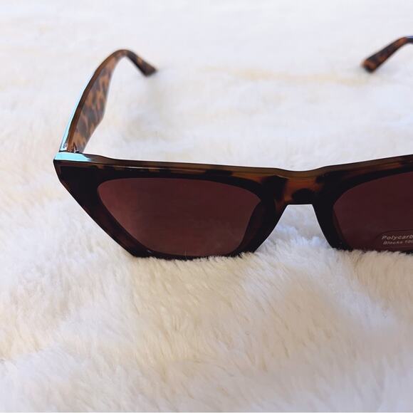 Lucy Tortoise Brown Sleek Square Frame Sunglasses - Picture 4 of 10